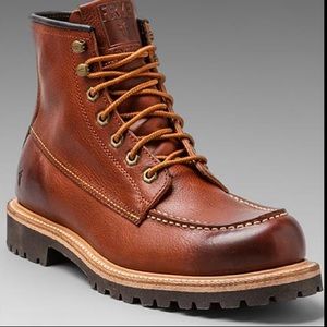 Frye Dakota Mid Lace Boots in Brown Leather